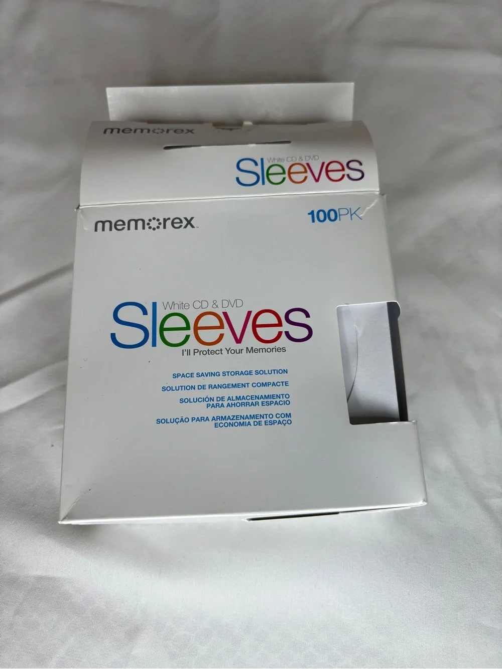 Memorex White CD & DVD Sleeves 100-Pack